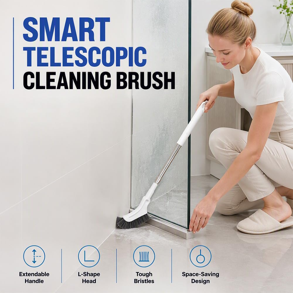 Multifunctional Extendable Long Handle Floor Scrub Brush Set