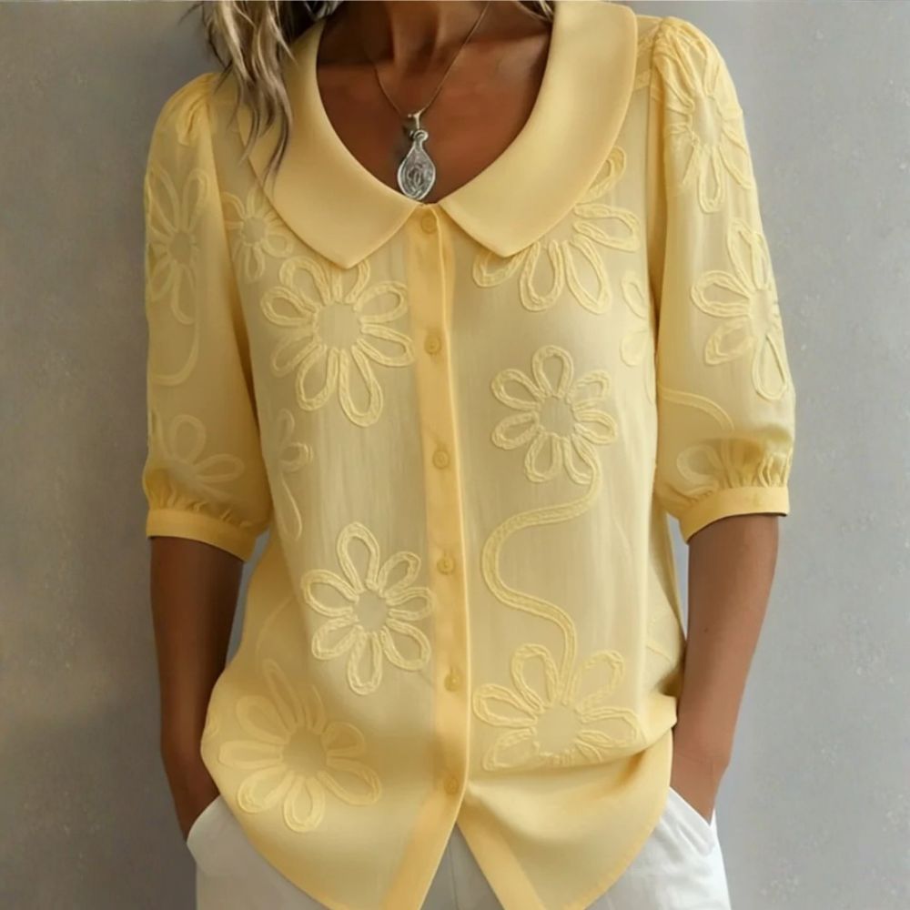 Elegant Floral Lightweight Blouse Elegant Blouse