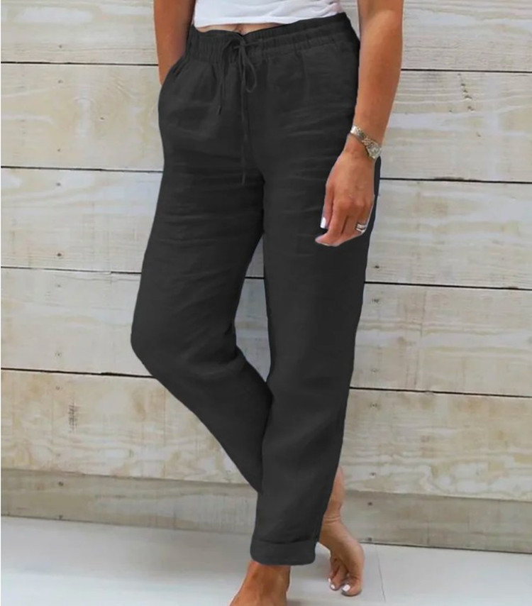 💃 Limited-Time Best Seller 🌸 Women's Elastic-Waist Cotton-Linen Casual Pants