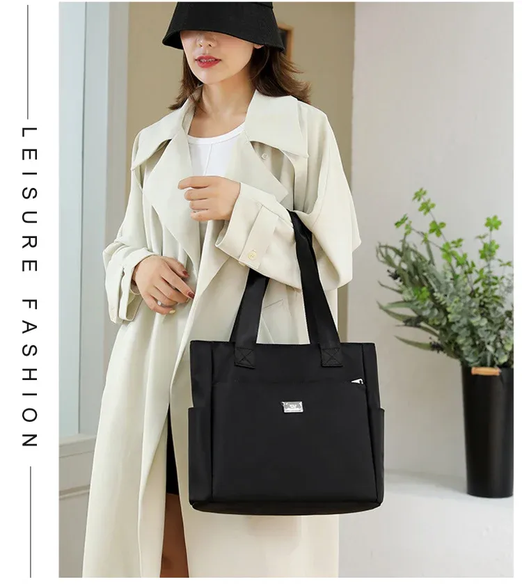 🔥Large Capacity Water Repellent Multi Pocket Nylon Shoulder Bag👜