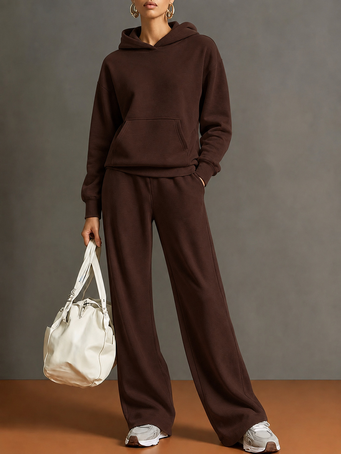 Women’s Hoodie & Straight Leg Pants Set Casual Long Sleeve Sweatshirt Loungewear