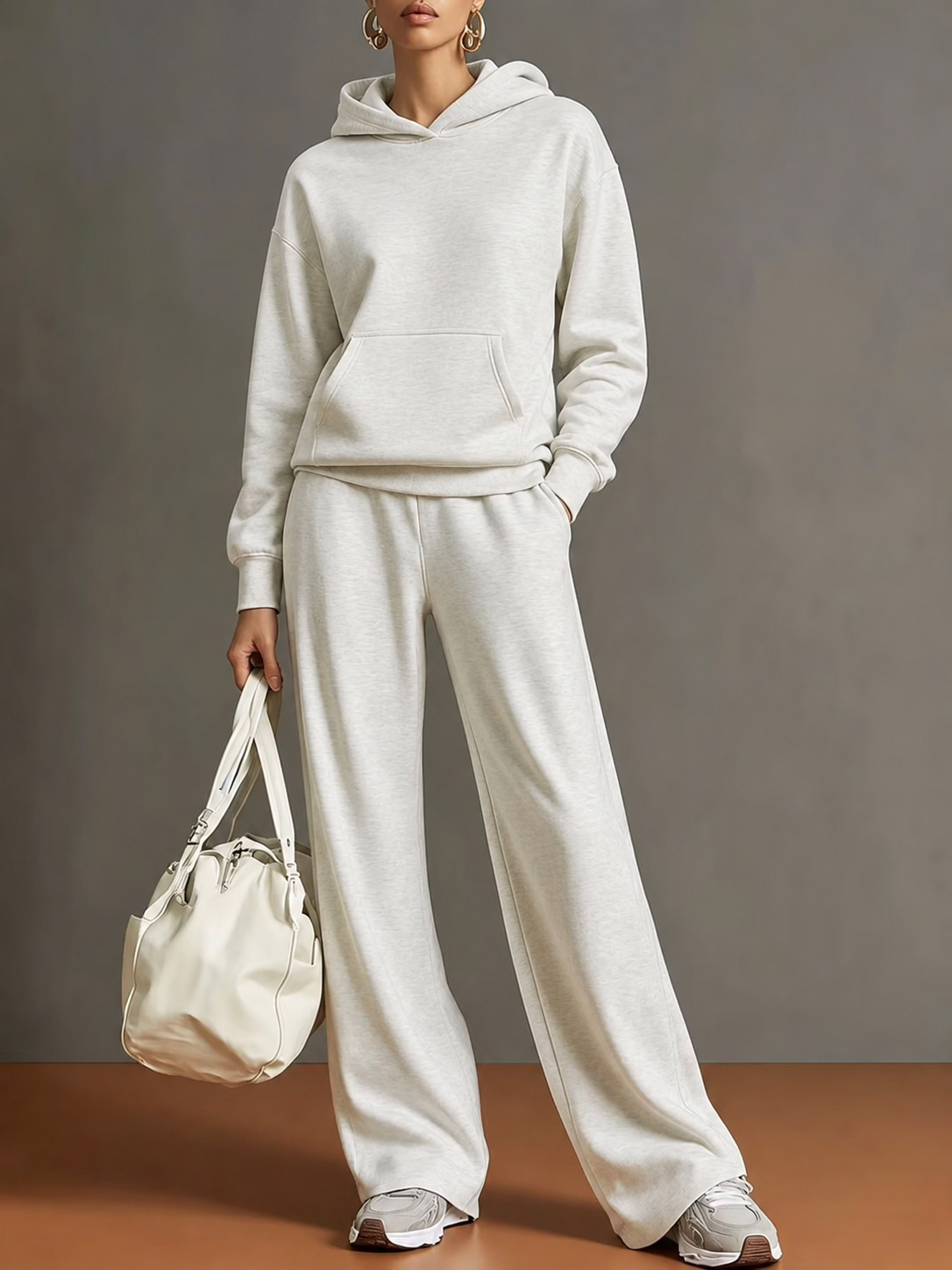 Women’s Hoodie & Straight Leg Pants Set Casual Long Sleeve Sweatshirt Loungewear