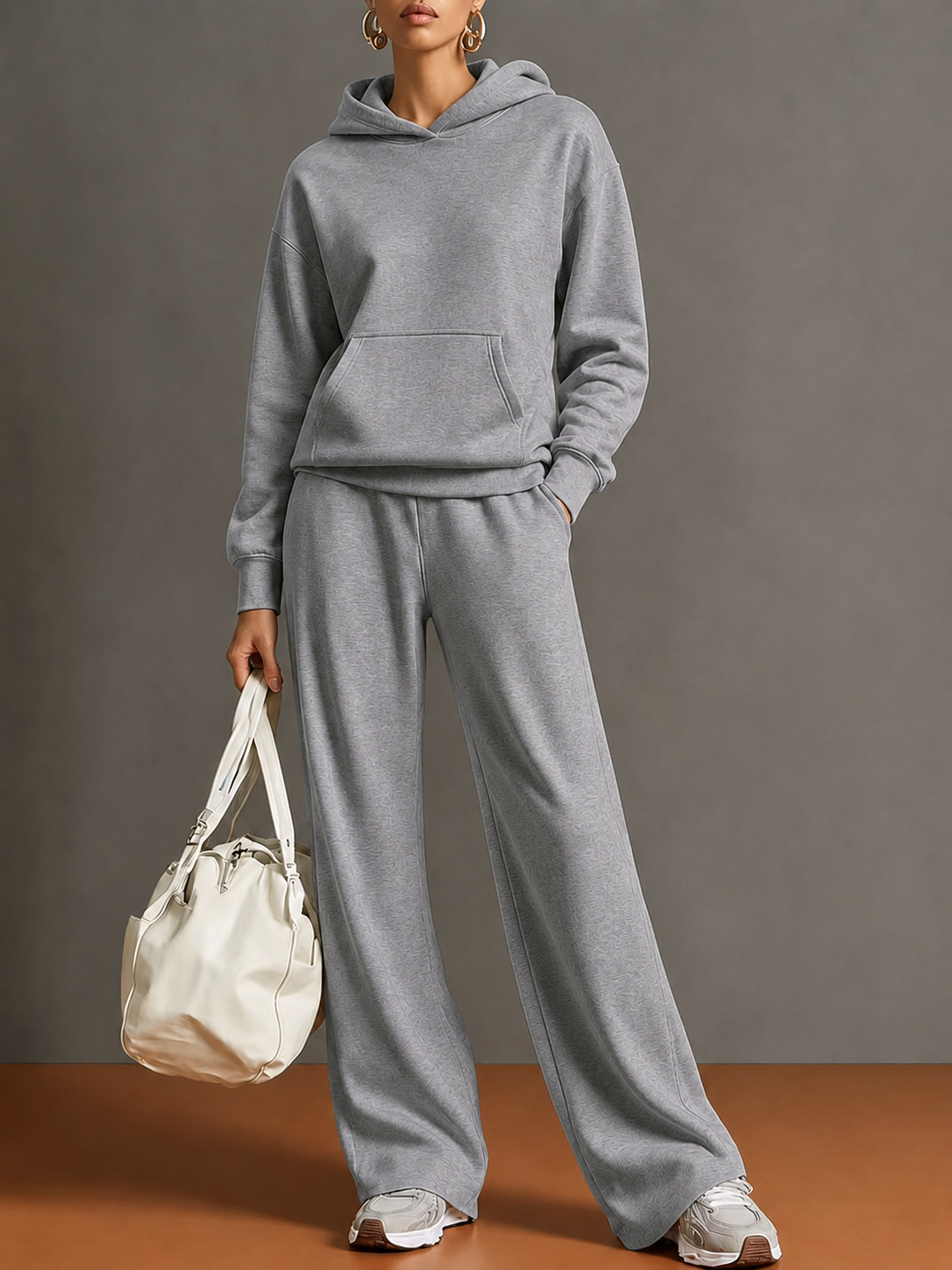 Women’s Hoodie & Straight Leg Pants Set Casual Long Sleeve Sweatshirt Loungewear
