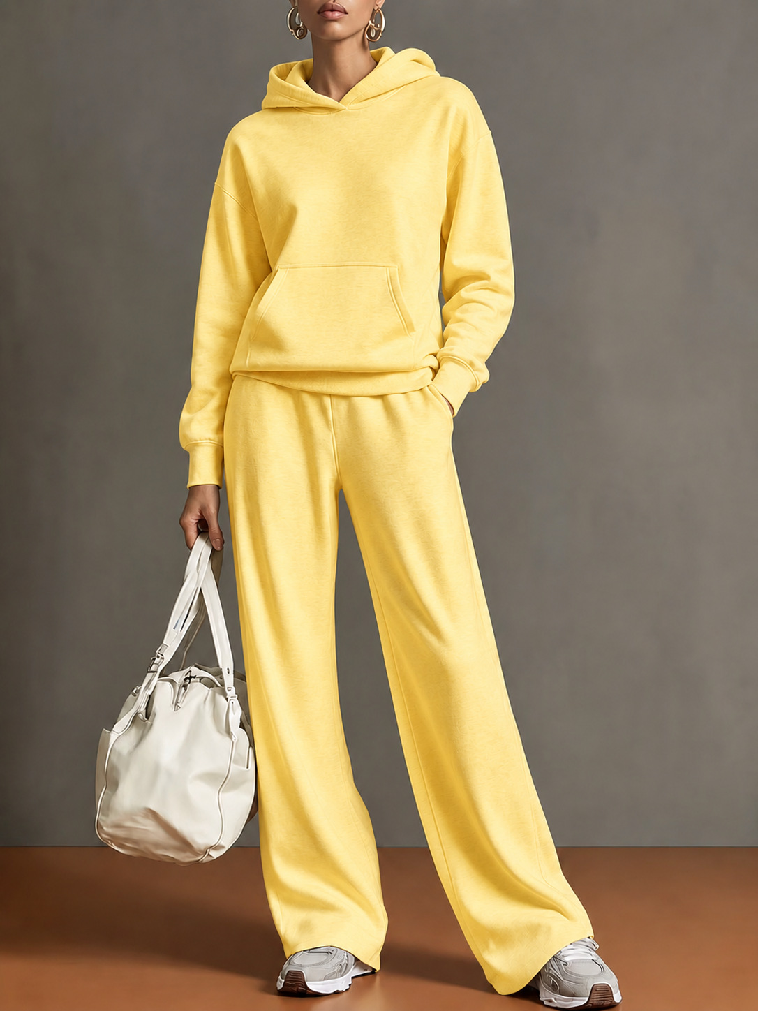 Women’s Hoodie & Straight Leg Pants Set Casual Long Sleeve Sweatshirt Loungewear