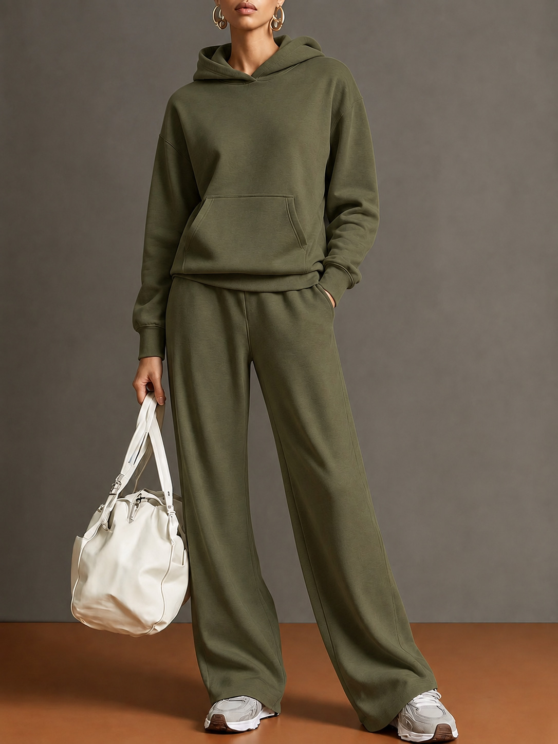 Women’s Hoodie & Straight Leg Pants Set Casual Long Sleeve Sweatshirt Loungewear