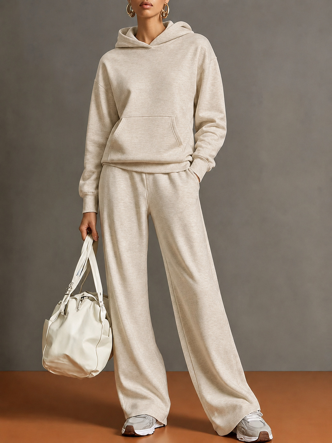 Women’s Hoodie & Straight Leg Pants Set Casual Long Sleeve Sweatshirt Loungewear
