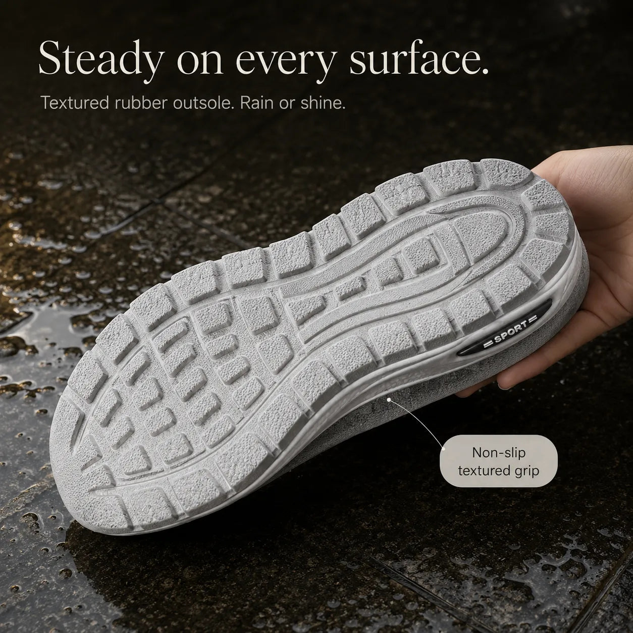 Knit Mesh Slip On Sneakers for Women, Cushioned Everyday Walking Shoes