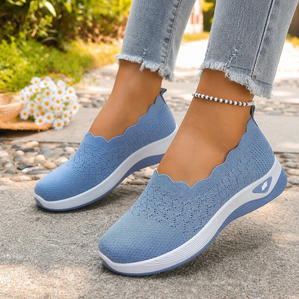 Lightweight Slip-On Walking Shoes for Women