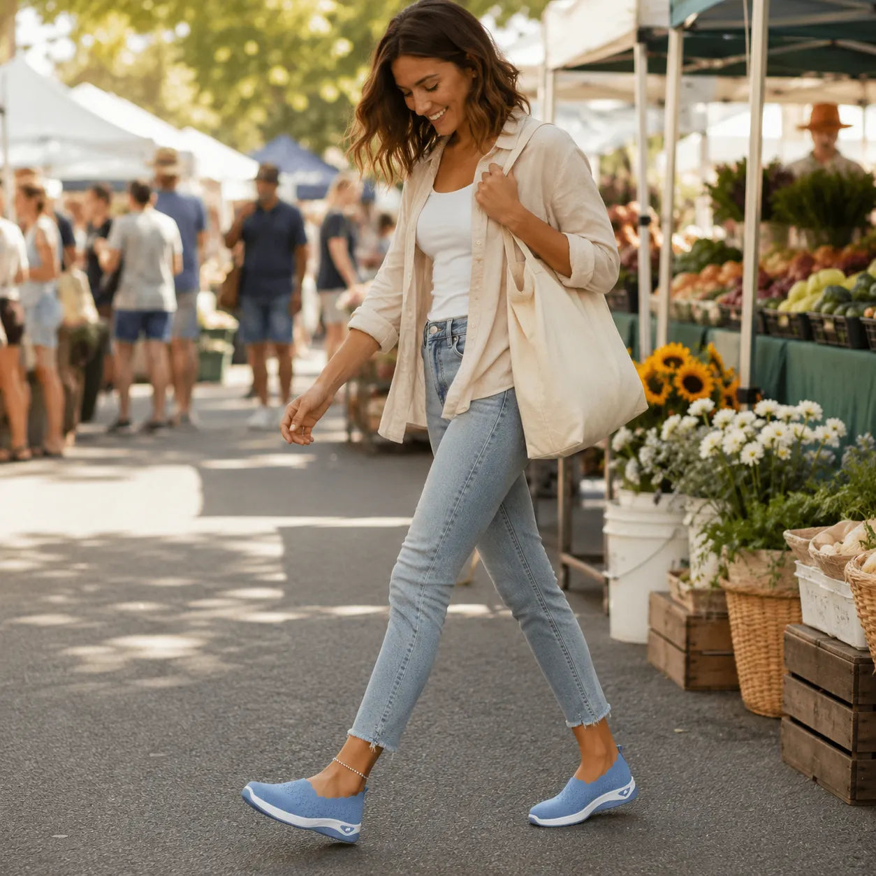 Lightweight Slip-On Walking Shoes for Women