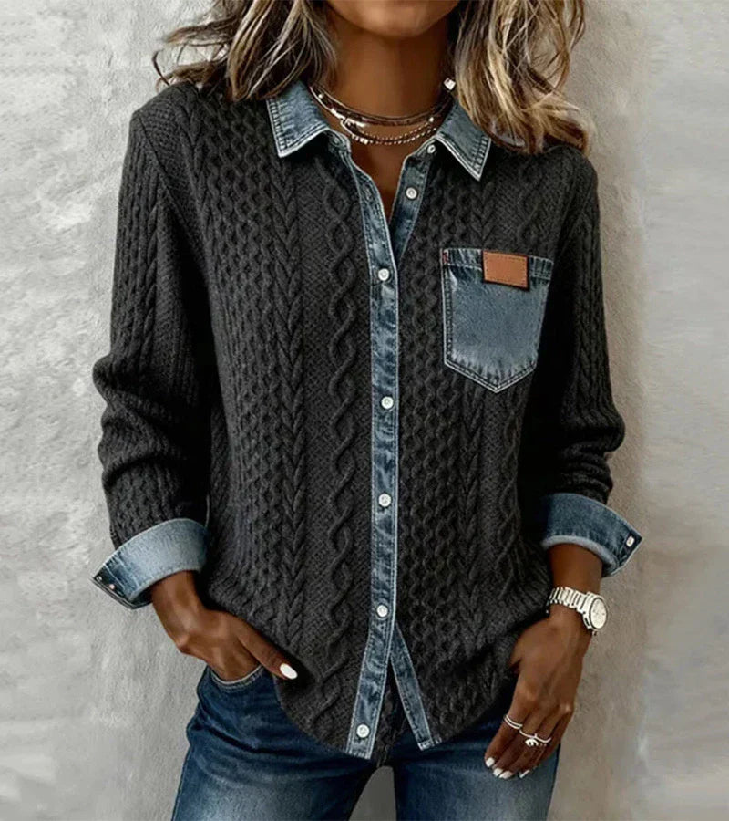 Patchwork Knit Top