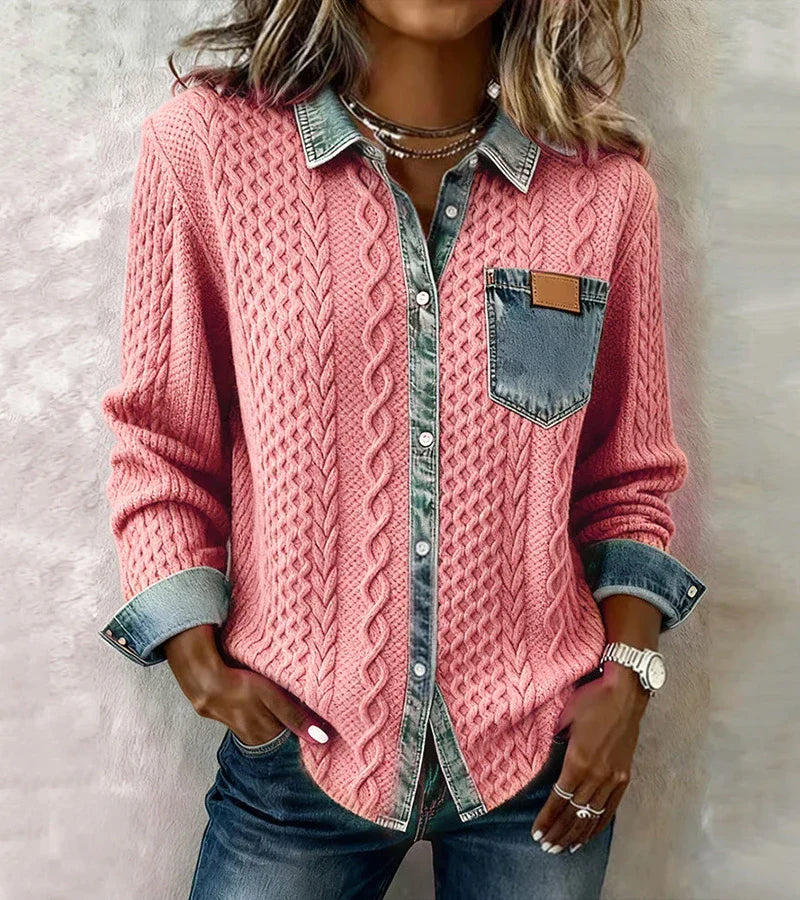 Patchwork Knit Top