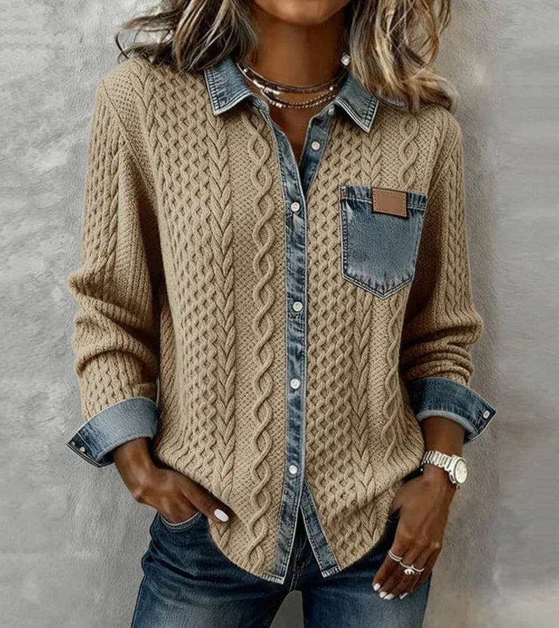 Patchwork Knit Top
