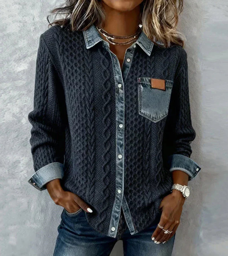 Patchwork Knit Top