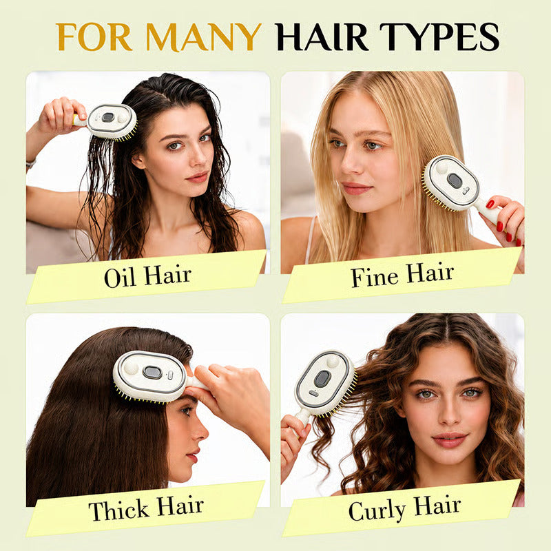 ICONIC™ 4-in-1 Electric Hair Straightener Massage Keratin Brush