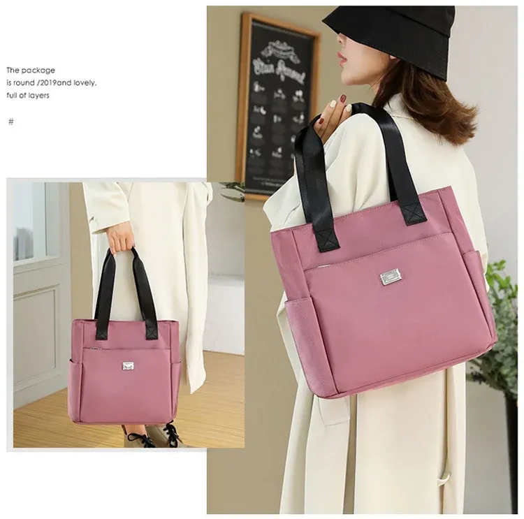 🔥Large Capacity Water Repellent Multi Pocket Nylon Shoulder Bag👜