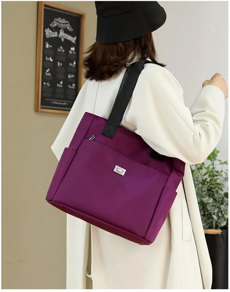 🔥Large Capacity Water Repellent Multi Pocket Nylon Shoulder Bag👜