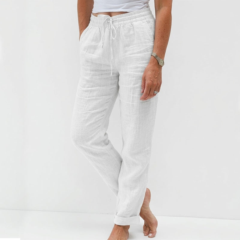 💃 Limited-Time Best Seller 🌸 Women's Elastic-Waist Cotton-Linen Casual Pants