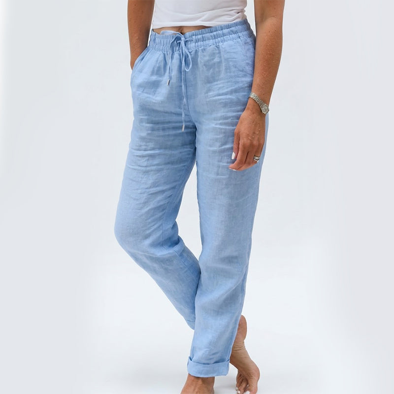 💃 Limited-Time Best Seller 🌸 Women's Elastic-Waist Cotton-Linen Casual Pants