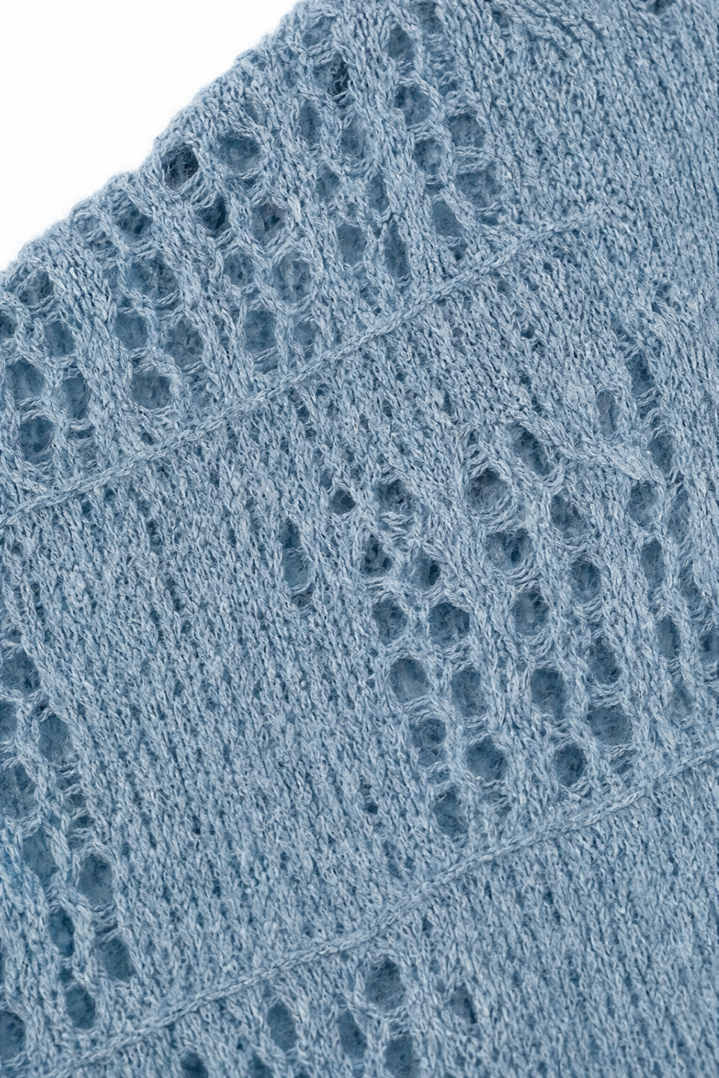  Pointelle Open-Front Batwing Cardigan