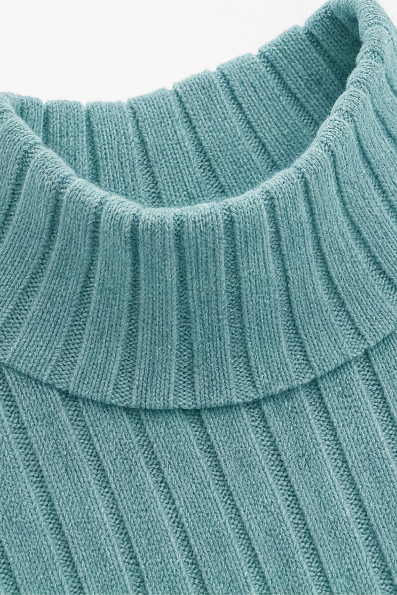 Ribbed Knit Two-Piece Sweater Set