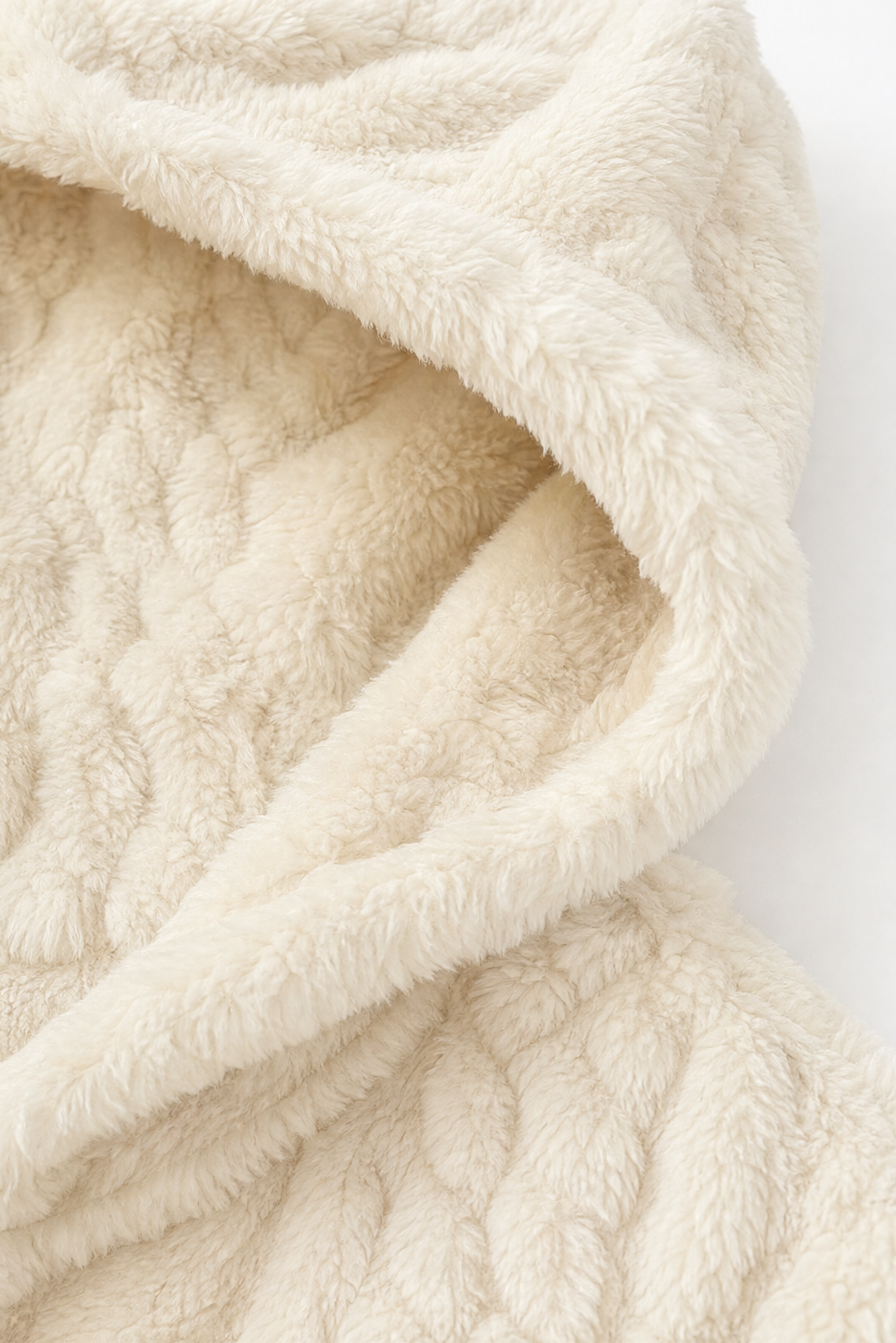 Cable-Knit Hooded Longline Coat