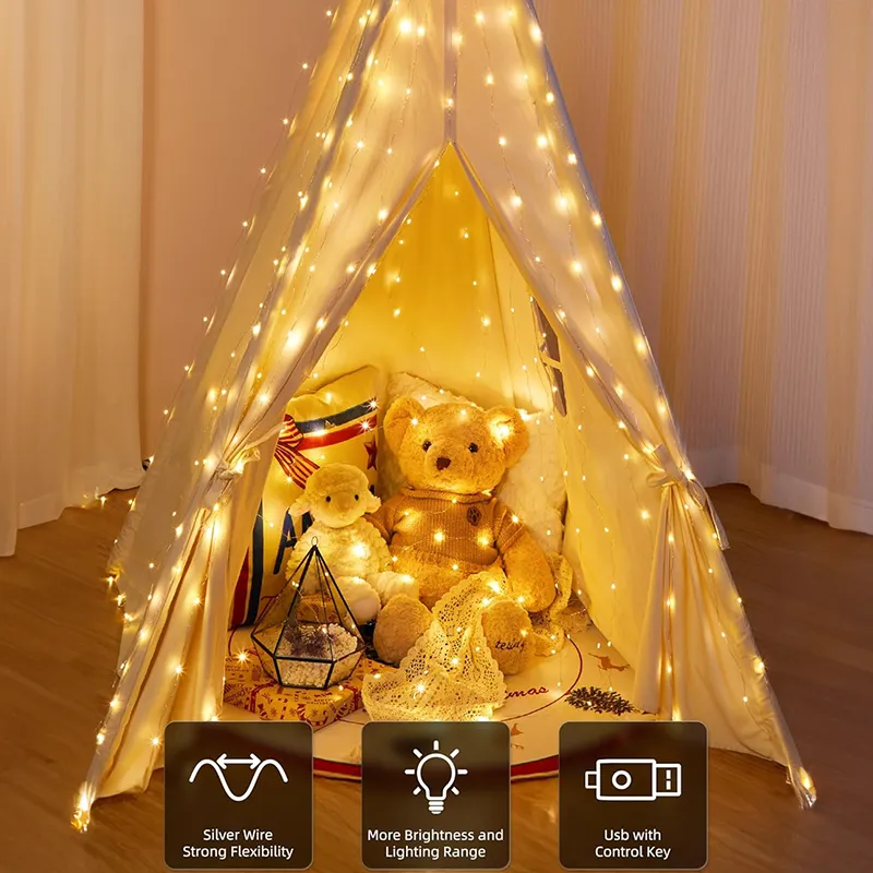 Remote-Control Led Curtain Light-9.8*9.8 FT
