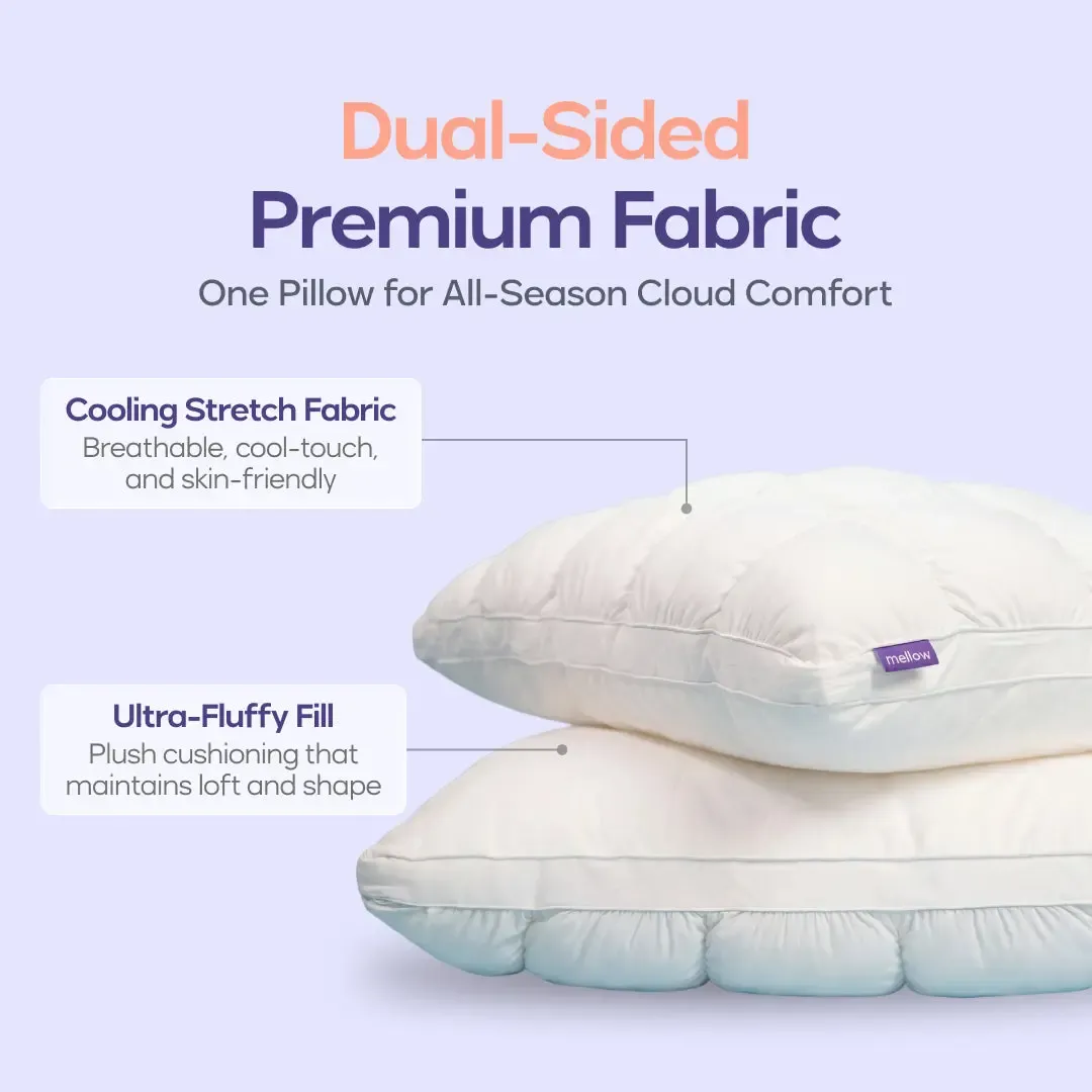 Mellow Puff Pillow ☁️ | Quilted Cloud-Loft Design for Side, Back & Stomach Sleepers 🌙✨