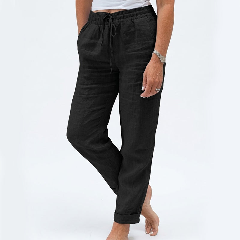 💃 Limited-Time Best Seller 🌸 Women's Elastic-Waist Cotton-Linen Casual Pants