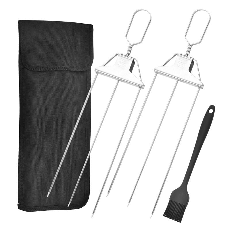 GrillSavantTM 3-Way Stainless Steel BBQ Skewers