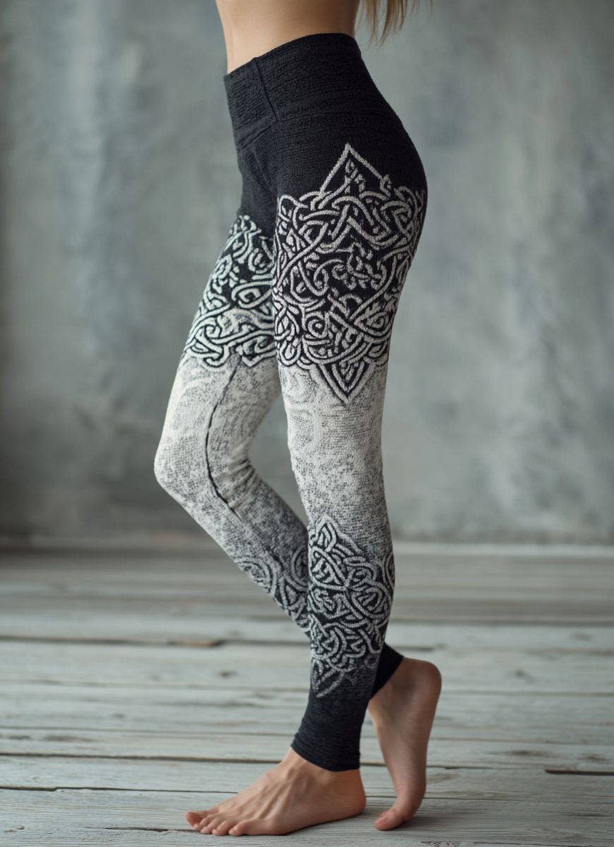 Women’s Halloween Pumpkin Print Leggings High Waist Stretch Slim Pants