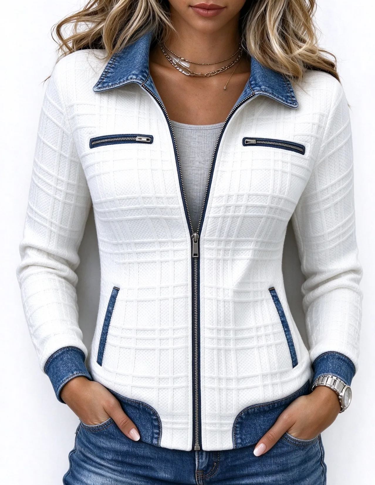 Women's Color-Block Casual Sweatshirt 
