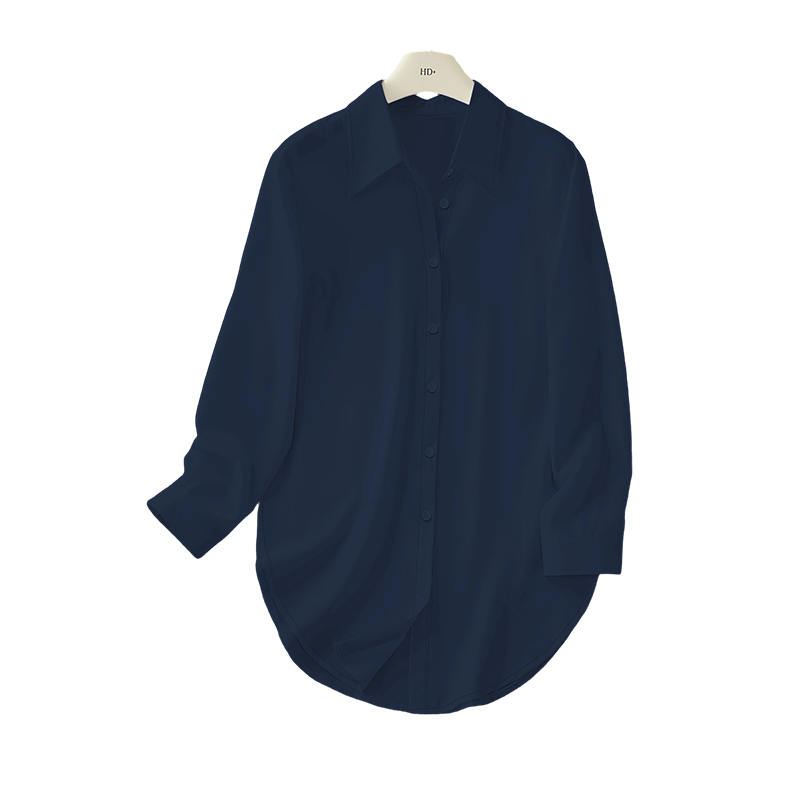 Women's Long Sleeve Shirt with High-Low Hem