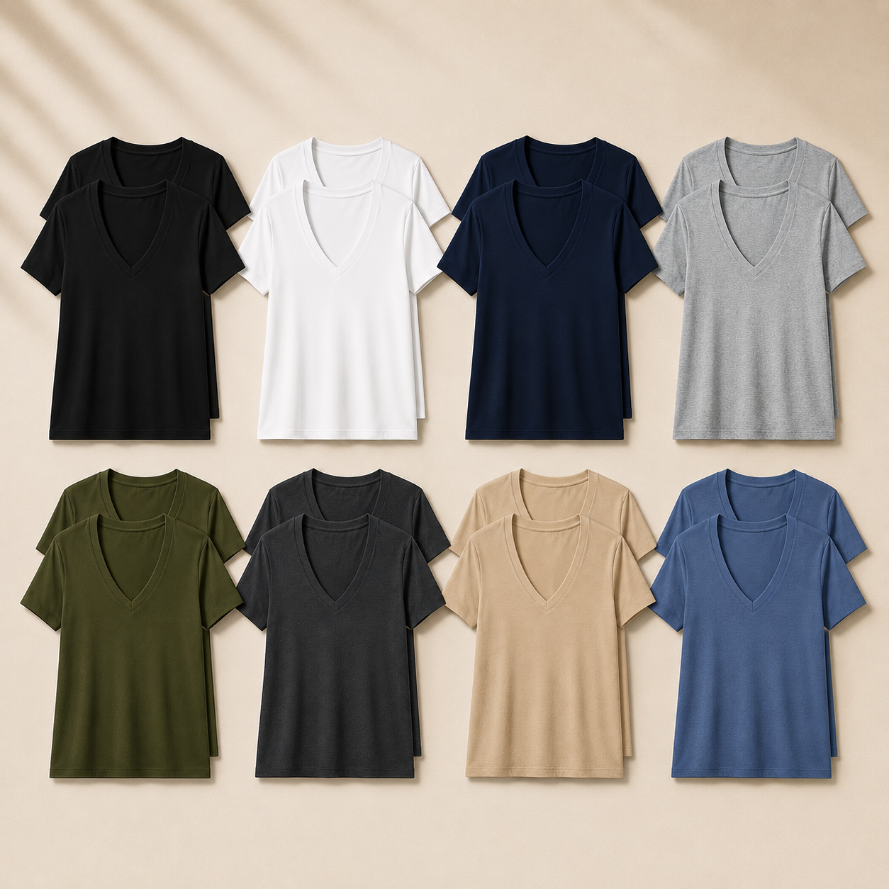 Men's Deep V-Neck T-Shirt Pack