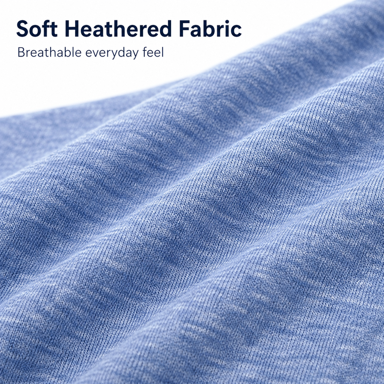 Soft heathered fabric texture detail