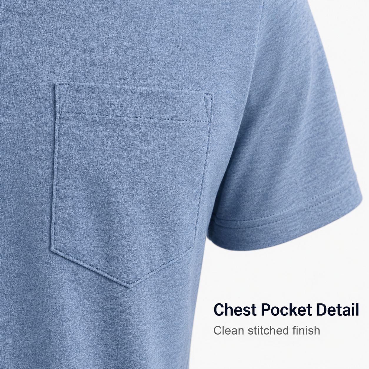 Chest pocket stitching detail