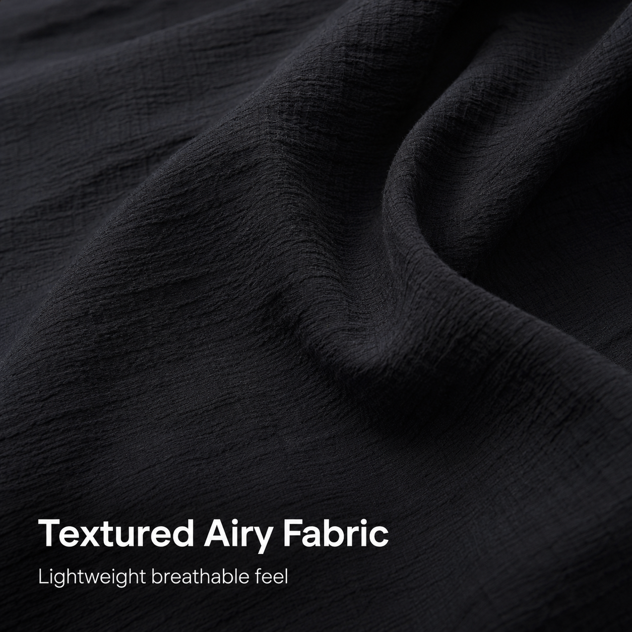 Close up of textured airy woven fabric