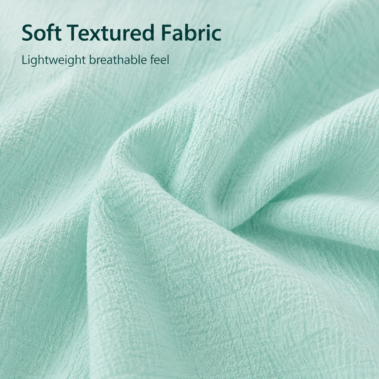 Soft textured fabric close view
