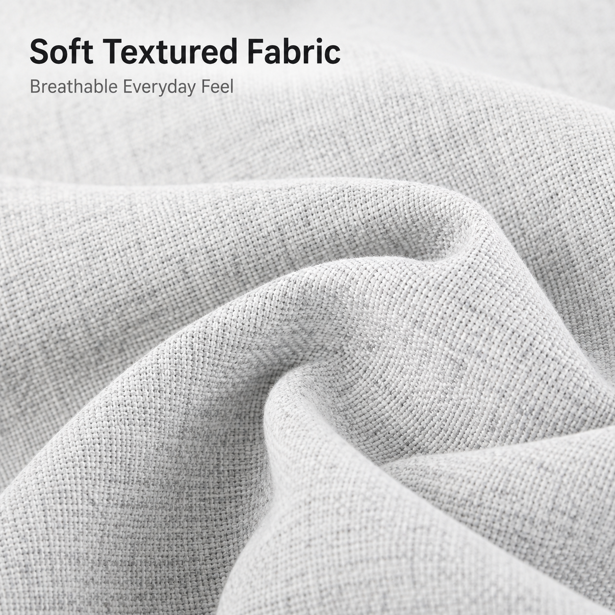Soft textured woven fabric close up