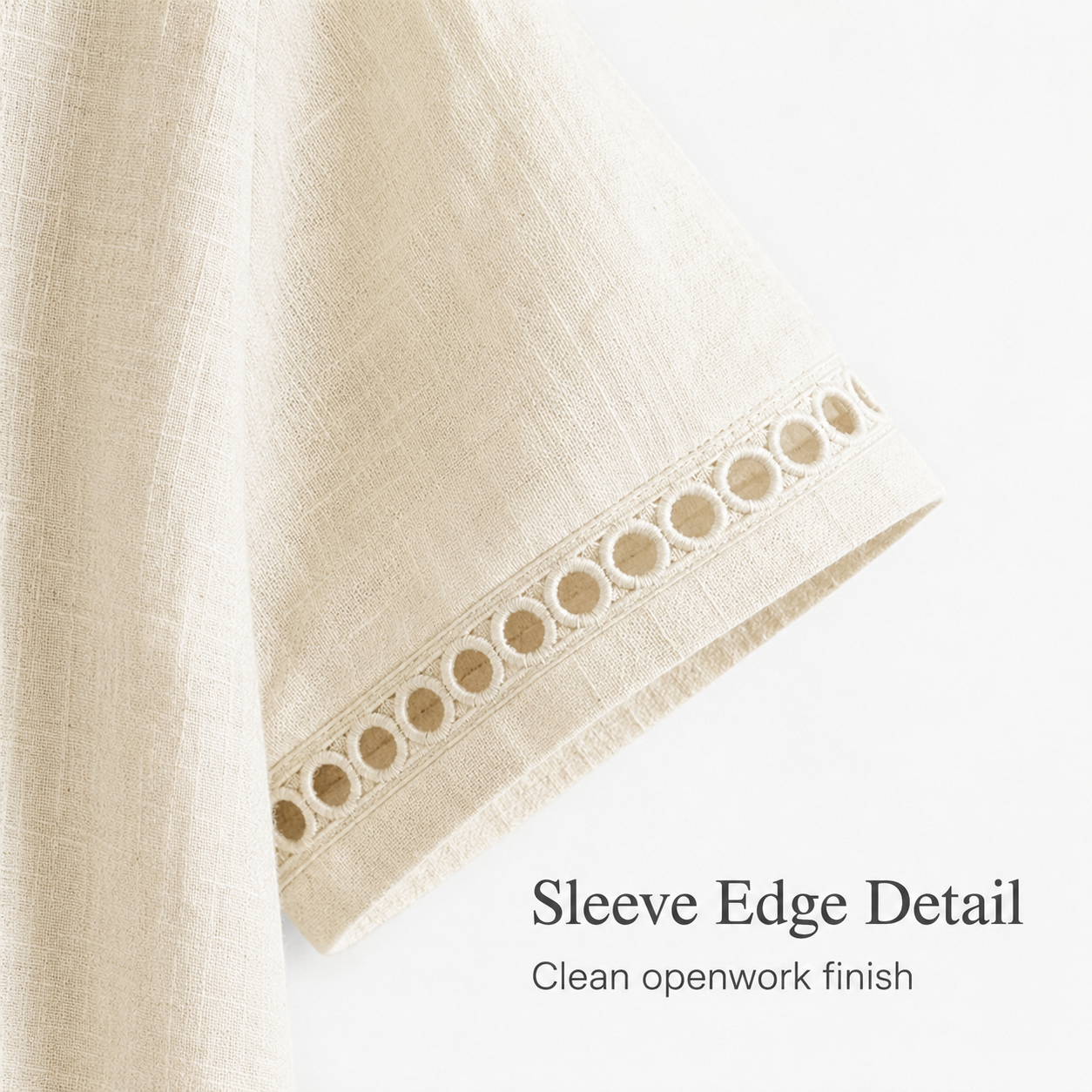 openwork cuff edge detail