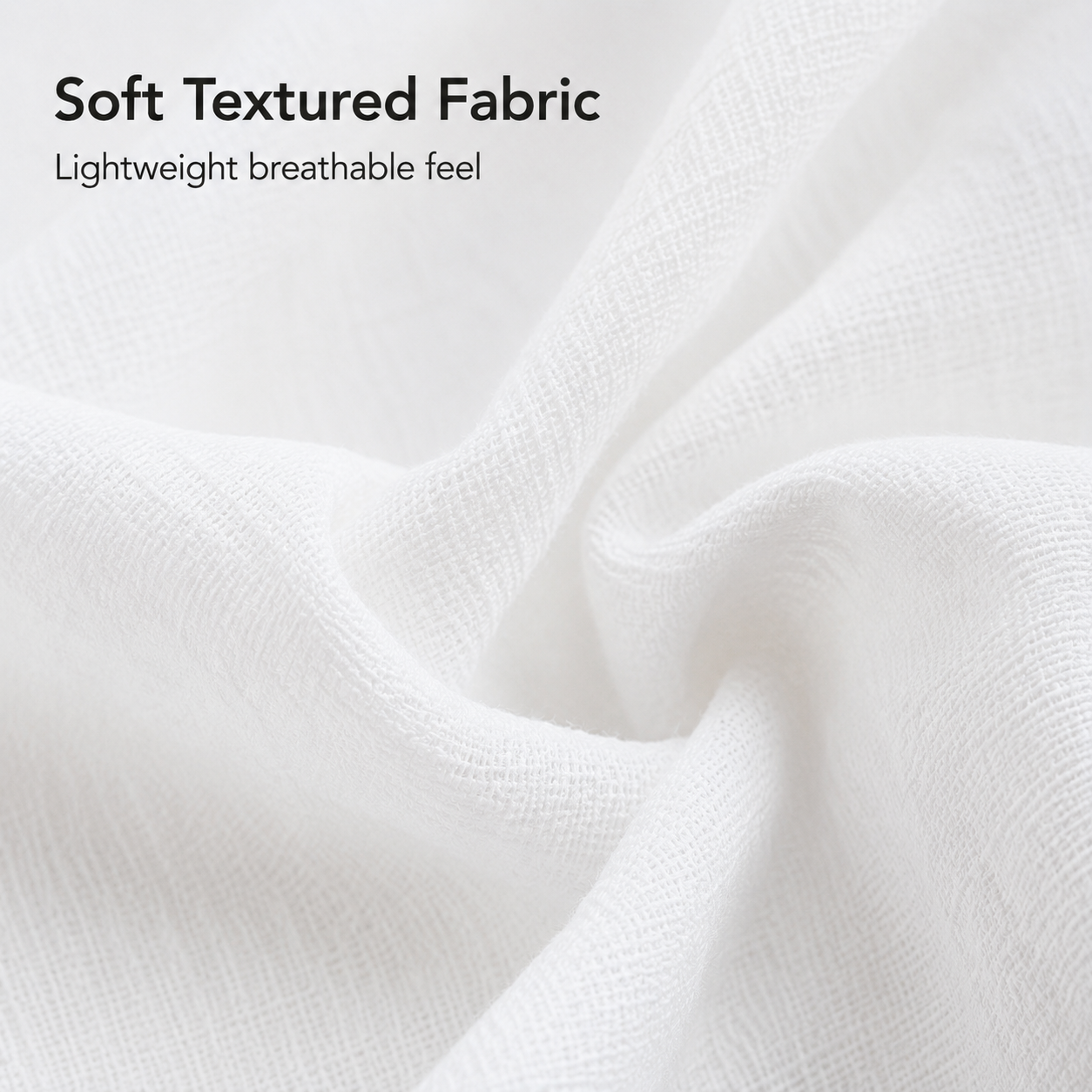 Soft textured woven-look fabric detail