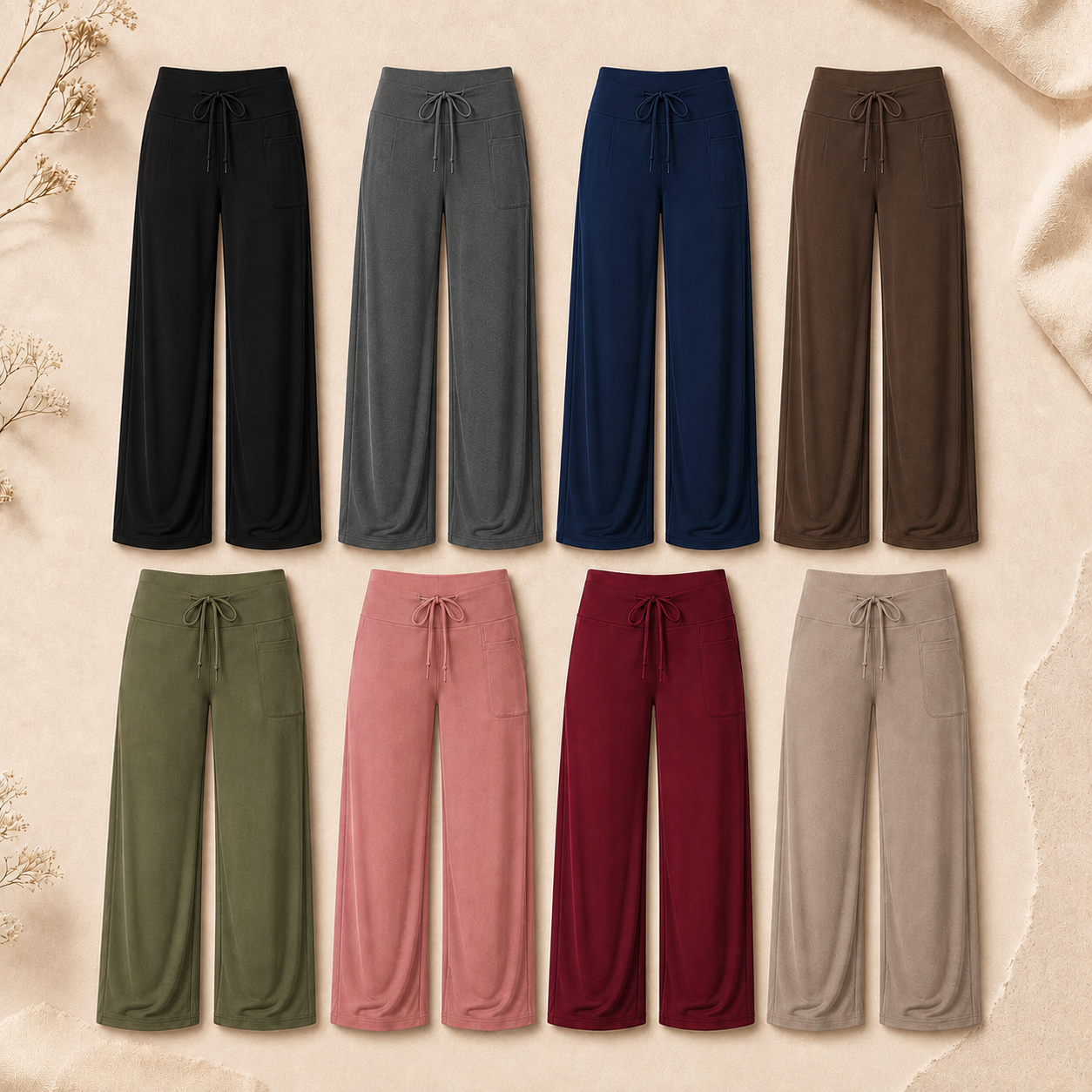 Women Wide Leg Lounge Pants 8-Pack and 16-Pack Sets