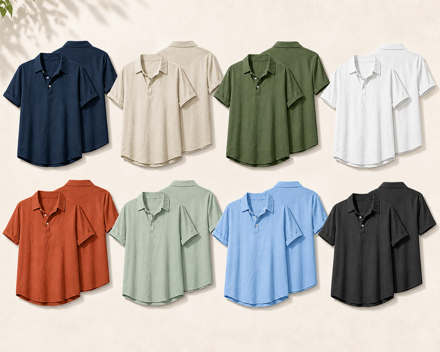 Men's Textured Polo Shirt Bundle