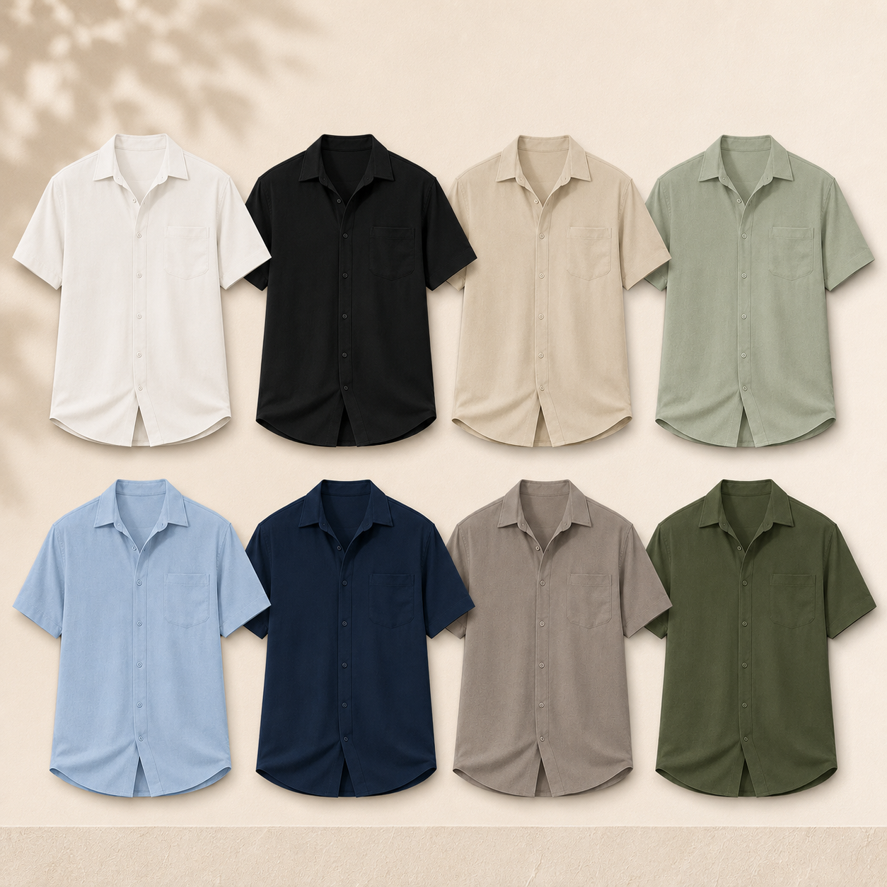 Men's Textured Short Sleeve Button-Up Shirt Pack