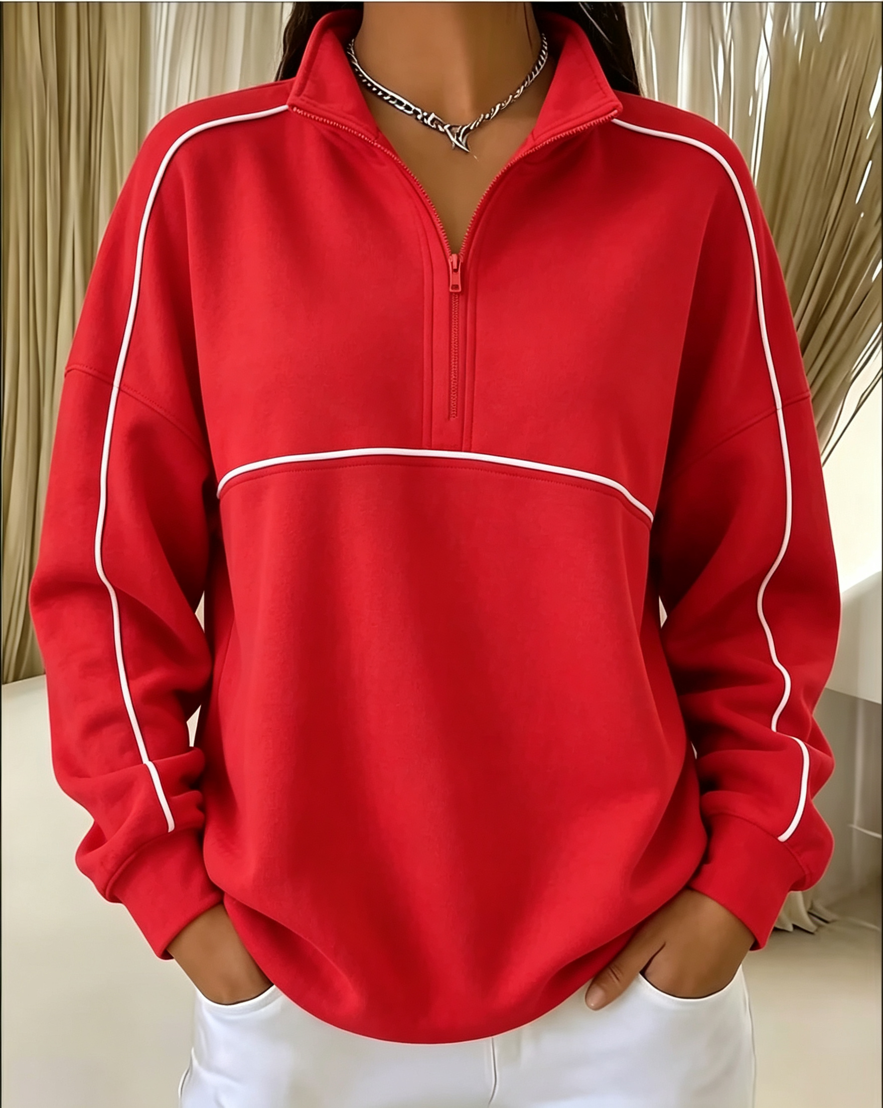 Women’s Quarter-Zip Pullover Sweatshirt