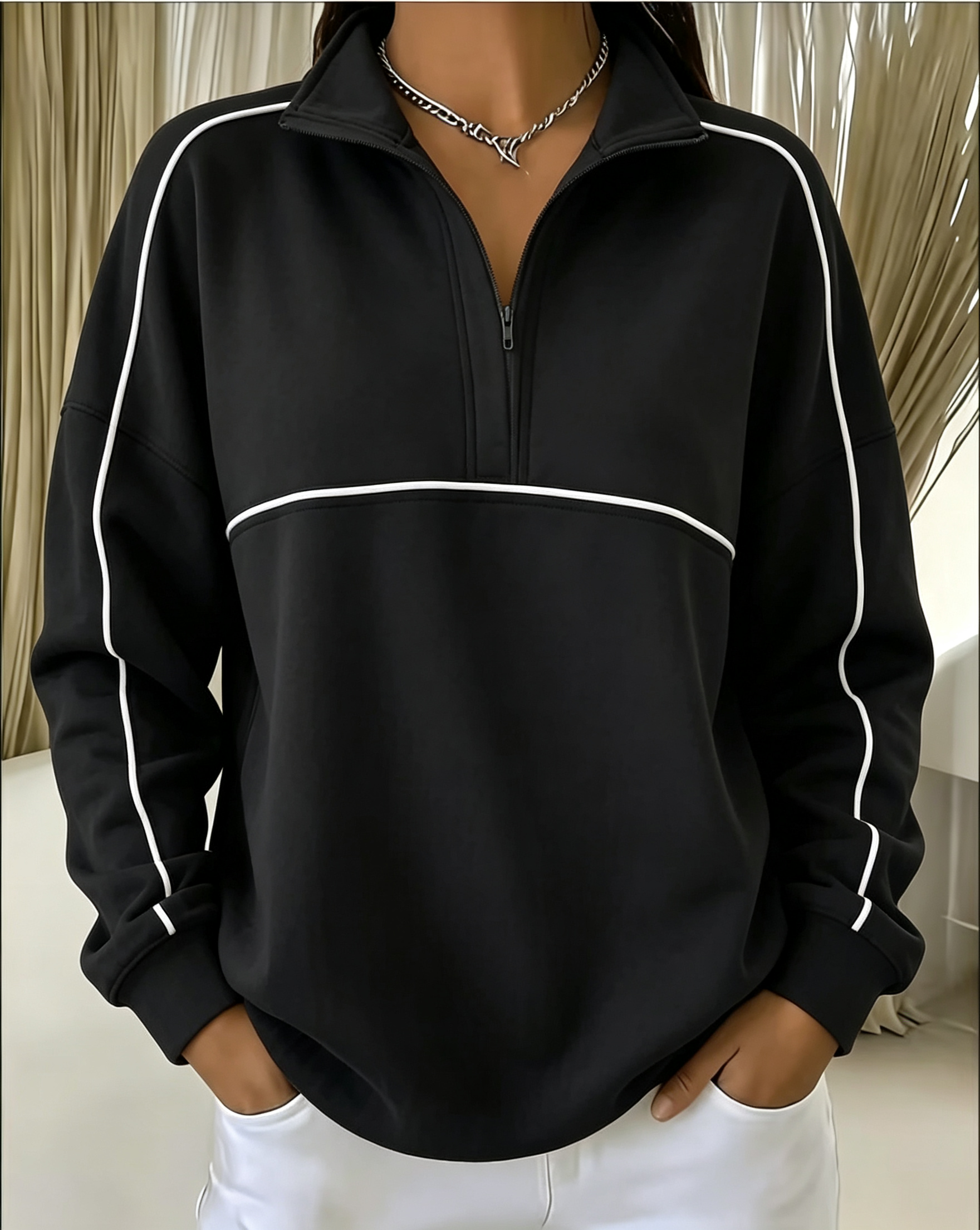 Women’s Quarter-Zip Pullover Sweatshirt