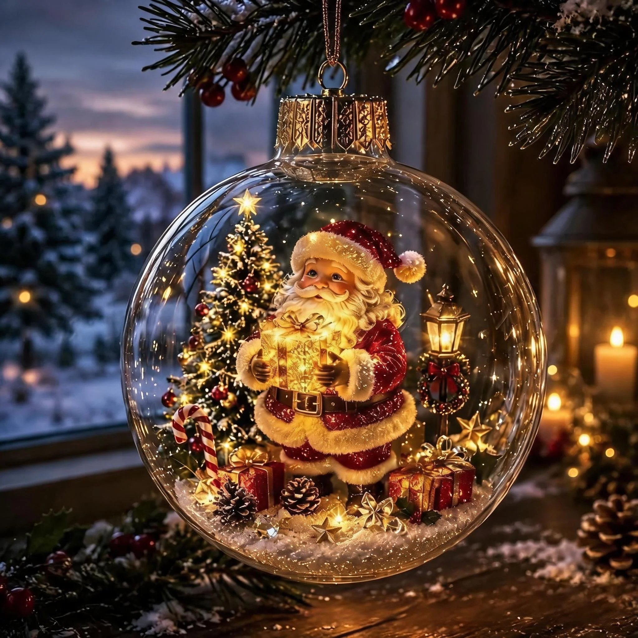 🎄Glowing Christmas Diorama Ornament🎅