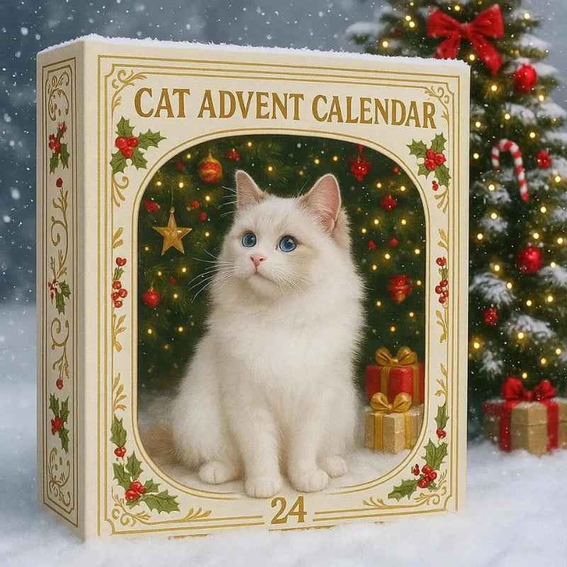 Fun cat lover countdown calendar with exciting toys