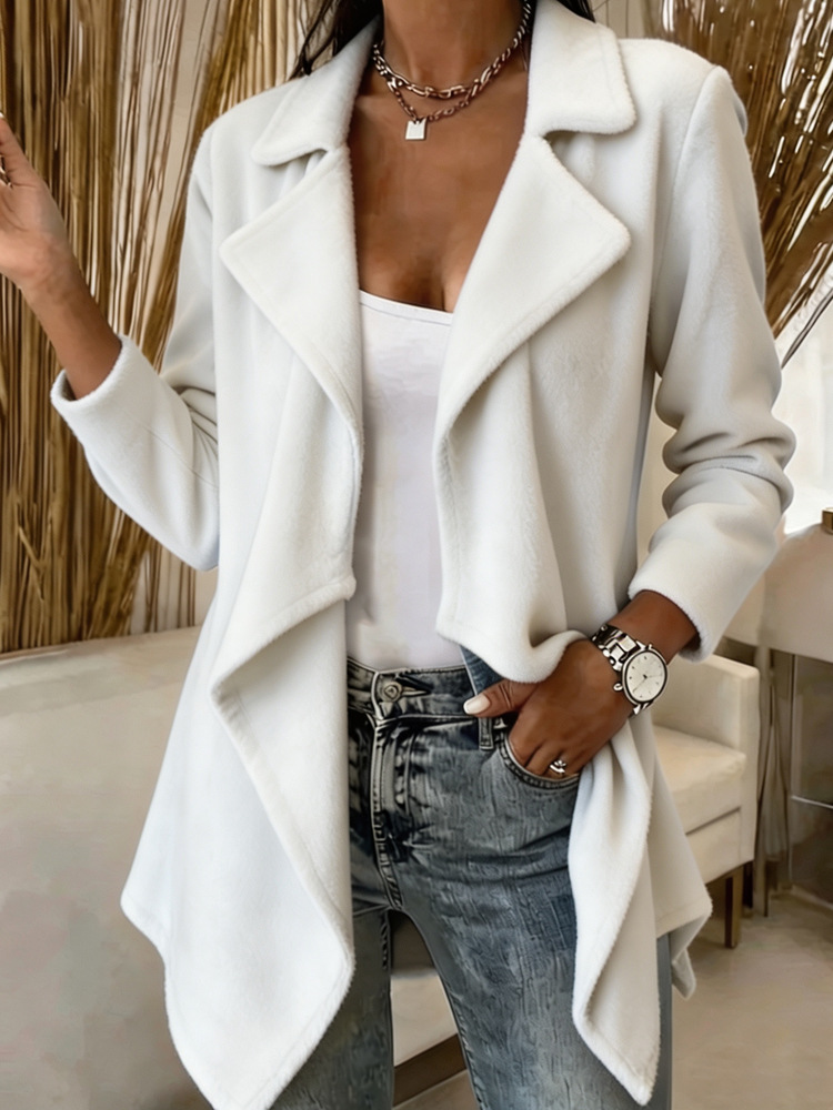 Women’s Soft Fleece Lapel Coat