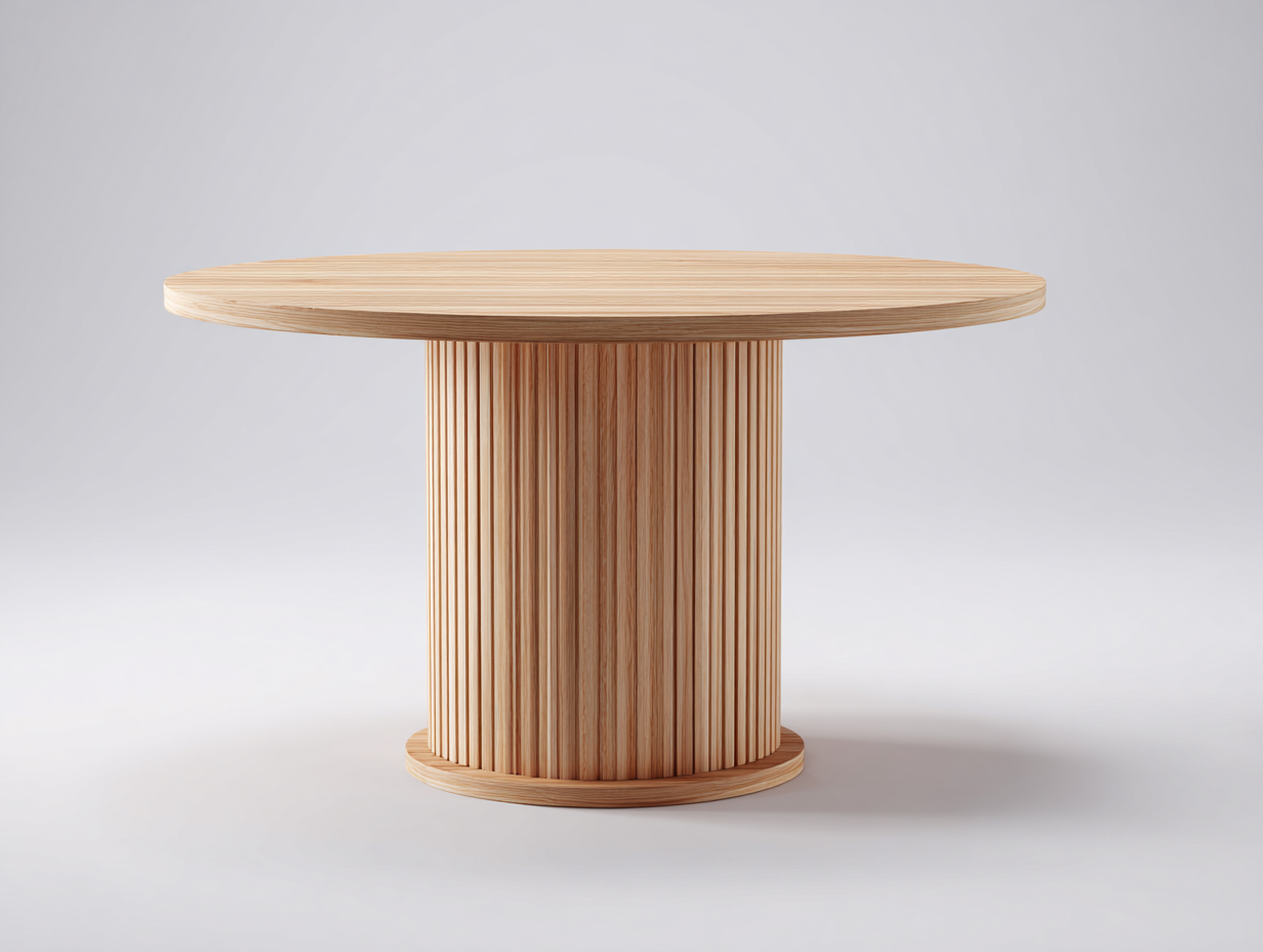 Gartentisch - Holz - 128x128x75 cm - Naturbraun - Minimalistisches Lamellendesign-Hadormahaus