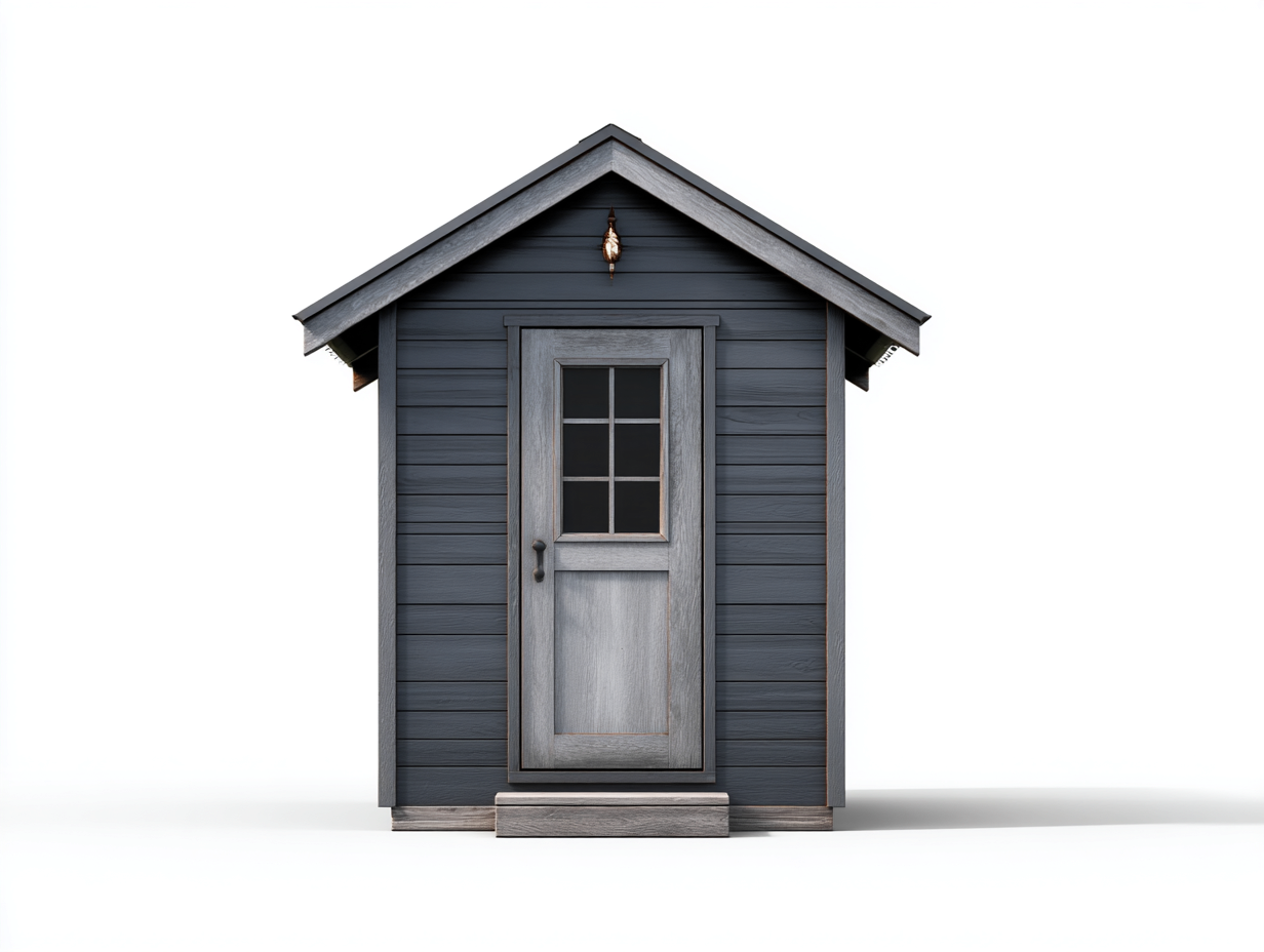 Gartenhäuser - Holz - 218x174x246 cm - Dunkelgrau-Grau - Landhausstil-Hadormahaus